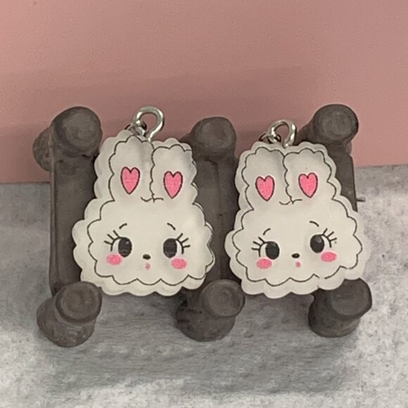 Easter Bunny Earring, Bunny Earring, Easter Basket Gift, Rabbit Earring, Easter - Picture 1 of 5